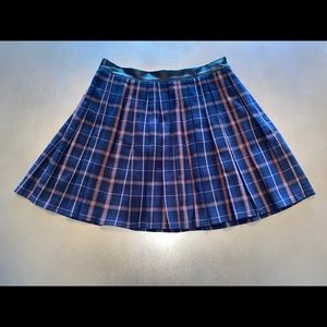Plaid Pleated Skirt
